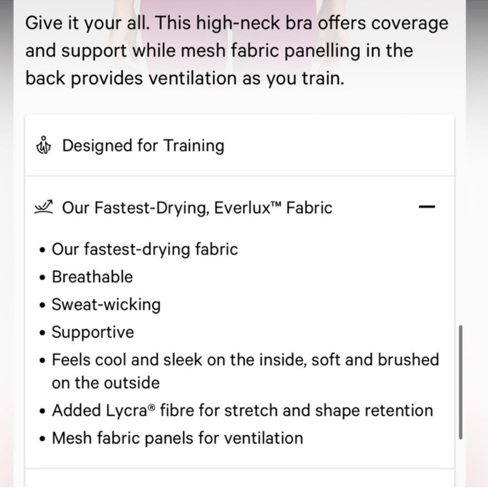 Lululemon Everlux High Neck Train Bra Wild Indigo Sz 6
*Medium Support C/D Cup* - Picture 5 of 8